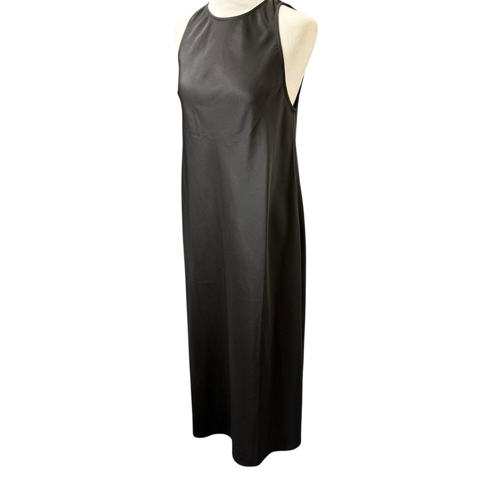 Poetry Annabelle Satin Bias Cut Slip Dress Midi Black 10